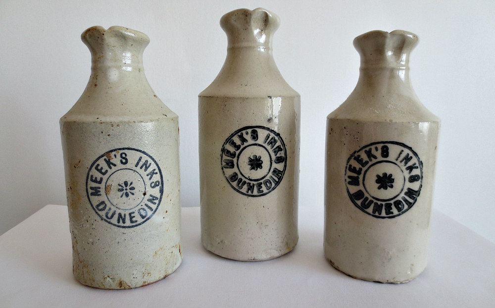 Stoneware ink bottles