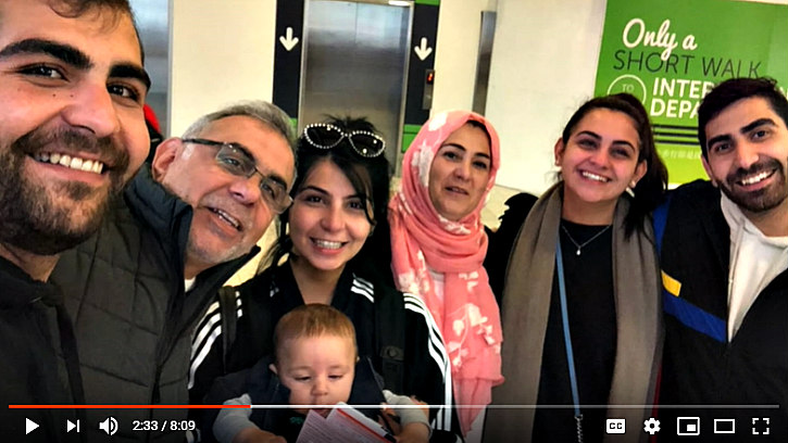 More hilarity: Adeeb Sami and family apparently at Auckland Airport.