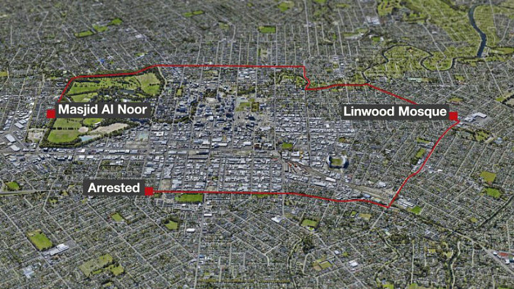 Map of Christchurch