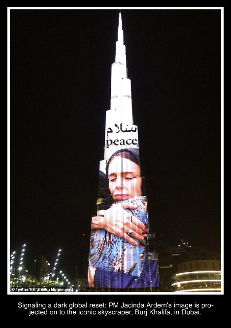 Ardern projected in Dubai